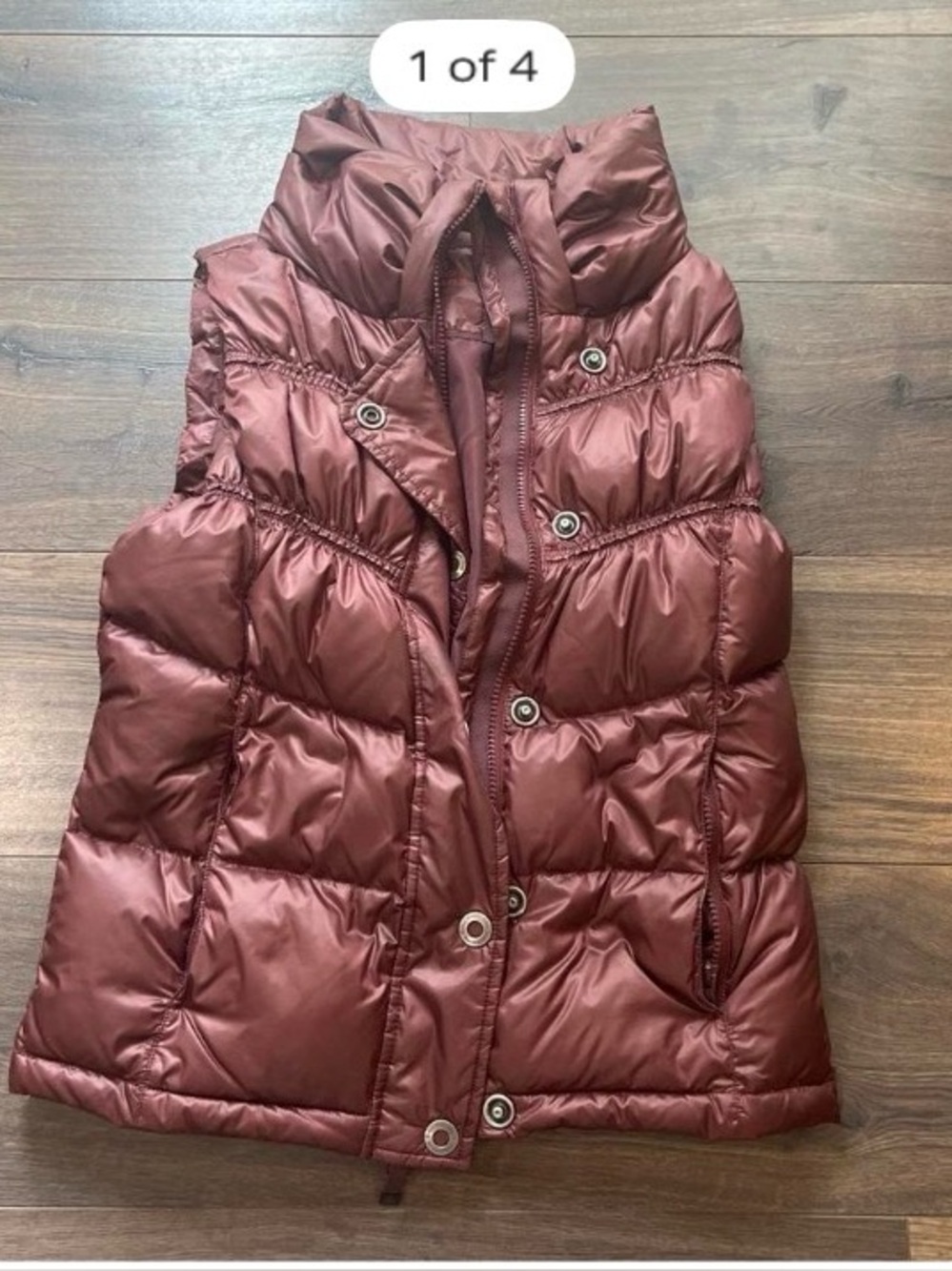 Prana purple puffy vest size XS